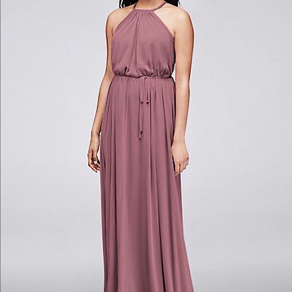 David’s Bridal Halter Bridesmaid/Evening Dress